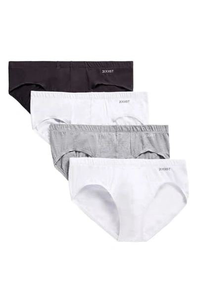 Shop 2(x)ist 4-pack Bikini Briefs In Grey/ White/ Black/ White