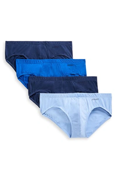 Shop 2(x)ist 4-pack Bikini Briefs In Navy Blue/ Cobalt/ Porcelain