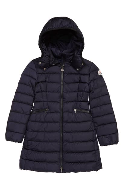 Moncler Kids' Charpal Water Resistant Down Hooded Puffer Coat In Navy ...