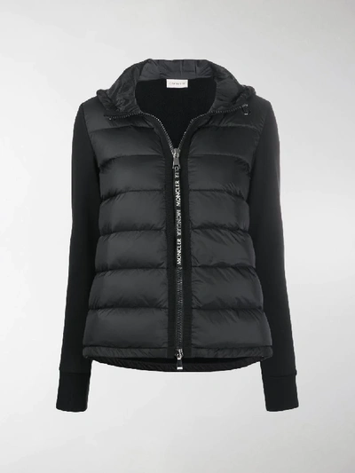 Shop Moncler Quilted Zipped Puffer Jacket In Black