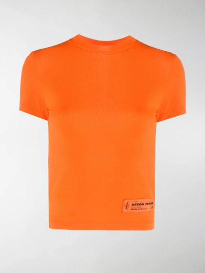 Shop Heron Preston Logo Patch T-shirt In Orange