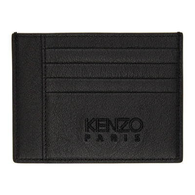 Shop Kenzo Black Kampus Card Holder In 99 Black