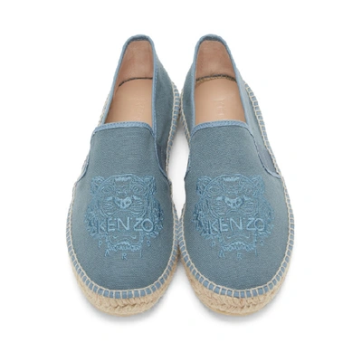 Shop Kenzo Blue Classic Tiger Espadrilles In 62 Glacier