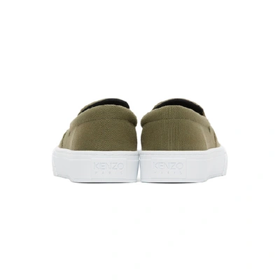 Shop Kenzo Khaki Tiger K-skate Sneakers In 50 Khaki