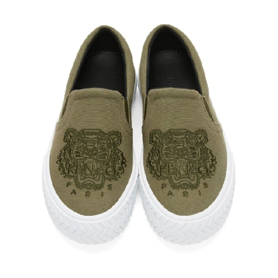 Shop Kenzo Khaki Tiger K-skate Sneakers In 50 Khaki