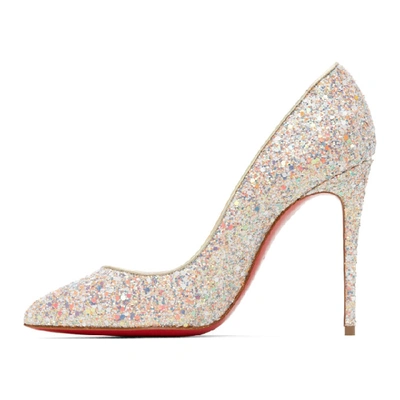 Shop Christian Louboutin Multicolor Glitter Pigalle Follies 100 Heels In M139 Multi