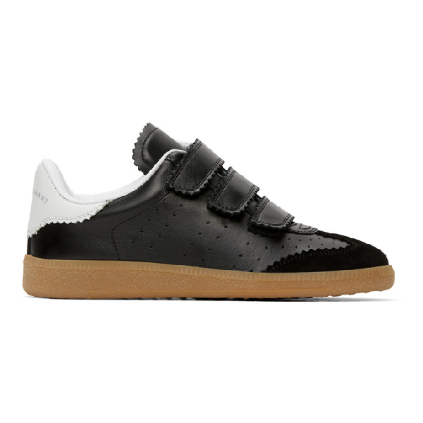 Isabel Marant Beth Leather And Suede Sneakers In Black | ModeSens