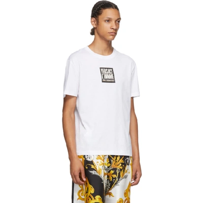 Shop Versace White  Lhomme T-shirt In A1001 White