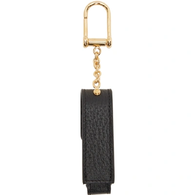 Shop Gucci Black Single Porte-rouges Keychain In 1000 Black