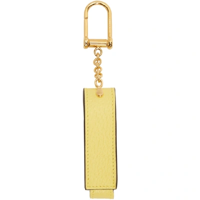Shop Gucci Yellow Single Porte-rouges Keychain In 7412 Banana
