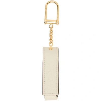 Shop Gucci White Single Porte-rouges Keychain In 9067 White