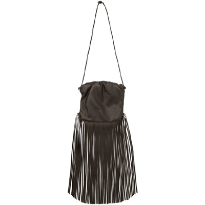 Shop Bottega Veneta Brown 'the Fringe Pouch' Shoulder Bag In 2132 Fonden