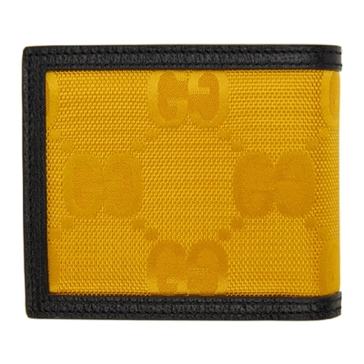 Shop Gucci Yellow Off The Grid Gg Wallet In 7673 Cropbk