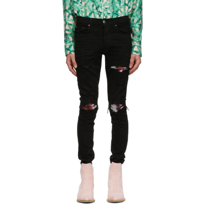 Shop Amiri Black Watercolor Mx1 Jeans In Blk