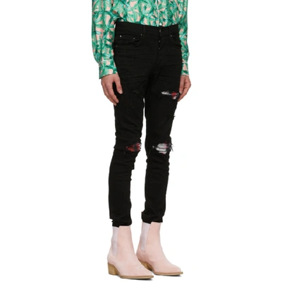 Shop Amiri Black Watercolor Mx1 Jeans In Blk