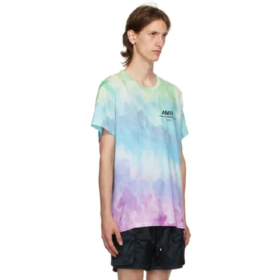 Shop Amiri Multicolor Watercolor Pf20 T-shirt