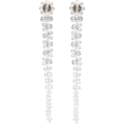 Shop Simone Rocha Transparent Drip Earrings In Clear