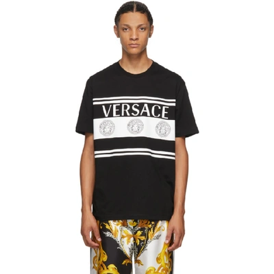 Shop Versace Black Vintage Medusa Mitchel T-shirt In A1008 Black