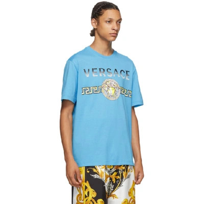 Shop Versace Blue Vintage Medusa T-shirt In A1461 Turch