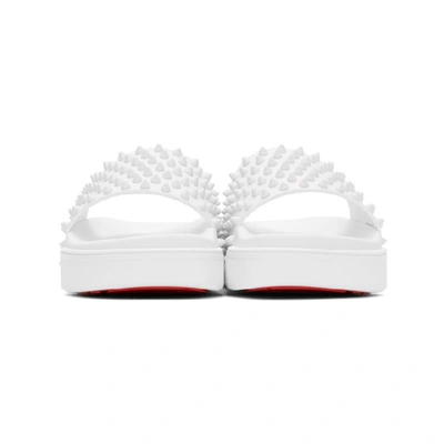 Shop Christian Louboutin White Pool Fun Sandals In W256 White