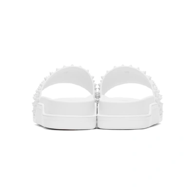 Shop Christian Louboutin White Pool Fun Sandals In W256 White