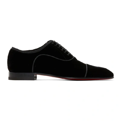 Shop Christian Louboutin Black Greggo Lace-up Derbys In Bk01 Black