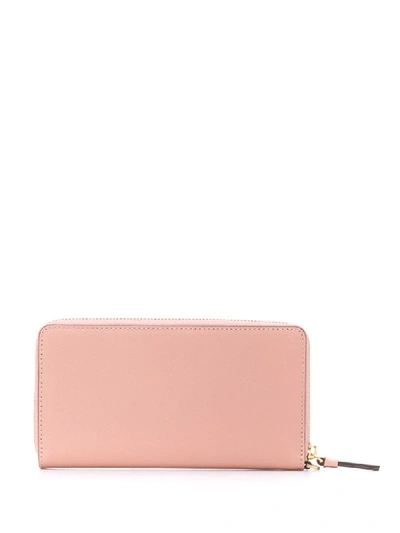 Shop Tory Burch Fleming Medallion Wallet In Pink