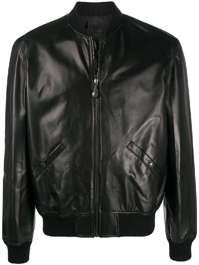 Shop Prada Zip-up Bomber Jacket In Black
