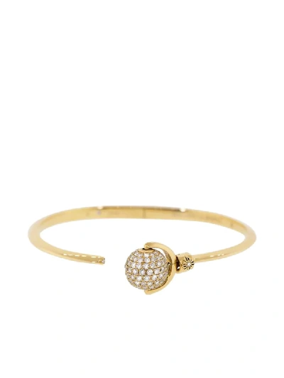 Shop Shamballa Jewels 18kt Yellow Gold Mini Nyima Diamond Cuff