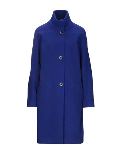 Shop Atos Lombardini Coat In Bright Blue