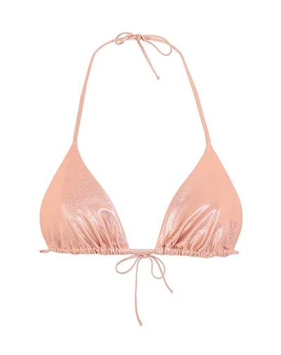 Shop Les Girls Les Boys Bikini Tops In Pastel Pink