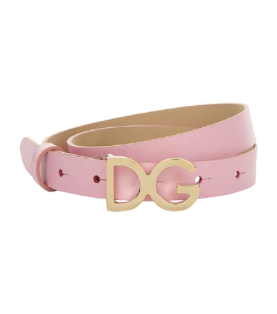 Shop Dolce & Gabbana Kids Logo Pin Buckle Belt