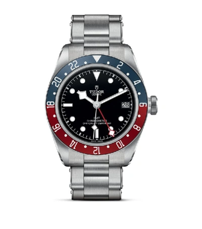 Shop Tudor Black Bay Gmt Stainless Steel Watch 41mm