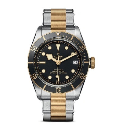 Shop Tudor Black Bay Stainless Steel And Yellow Gold Watch 41mm