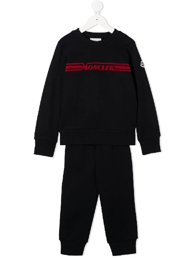 Shop Moncler Logo-print Two-piece Tracksuit In Blue