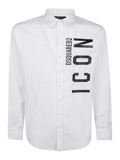 Shop Dsquared2 Icon Poplin Shirt In White