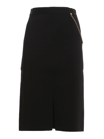 Shop Givenchy Chain Detailed Viscose Skirt In Black