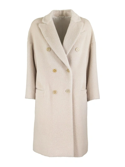 Shop Brunello Cucinelli Alpaca And Virgin Wool Coat In White