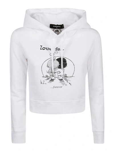 Dsquared2 Love Is Forever Sweatshirt In White In White
