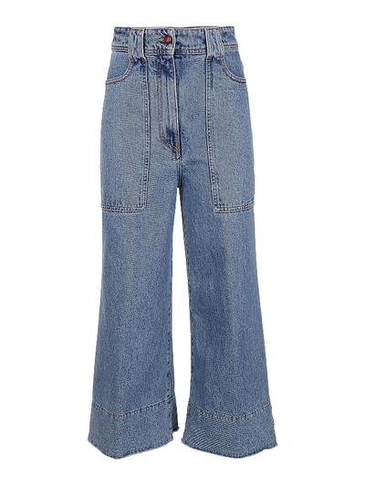 Shop Philosophy Di Lorenzo Serafini High Rise Flared Jeans In Medium Wash