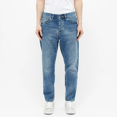 Shop Carhartt Wip Newel Relaxed Tapered Jean In Blue