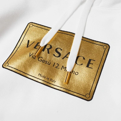Shop Versace Via Gesu Popover Hoody In White