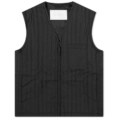 Shop Rains Liner Vest In Black