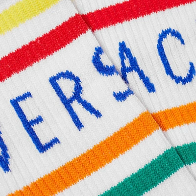 Shop Versace Vintage Logo Sport Sock In White