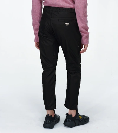 Prada Technical Nylon Pants In Black