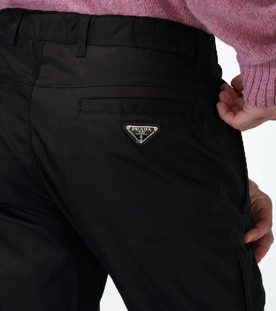 Prada Technical Nylon Pants In Black
