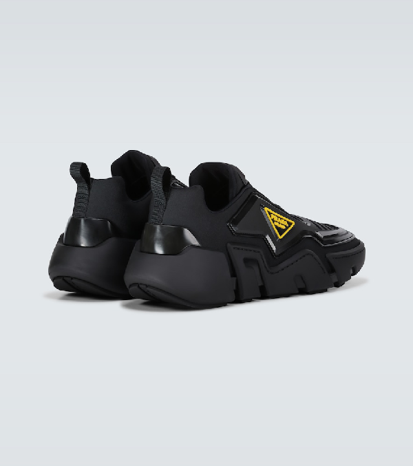 prada techno stretch fabric sneakers
