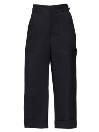 Shop Equipment Kalil Linen Trousers In True Black