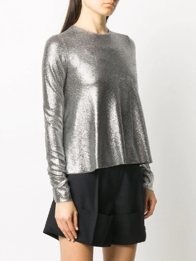 Forte Forte Metallic Long-sleeve Jumper In Grey