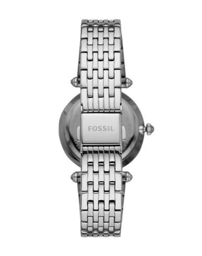 Shop Fossil Wrist Watch In Silver